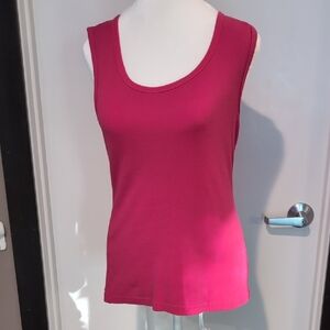 Express Pink Fitted Tank Top High Neckline